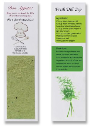 Recipe Bookmarks with Herb Seed Paper Insert