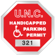 Octagon or Stop Sign Shaped Die Cut Parking Stickers