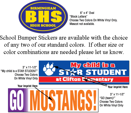 School Bumper Stickers