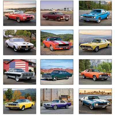 Muscle Cars 2021 Calendar Monthly Scenes