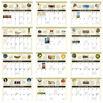 Old Farmers Almanac Advice Calendar Monthly Scenes
