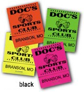 Matchbook Black on Assorted Neon Colors