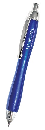 Sample Blue Imprinted Triple Click Lighted Pen