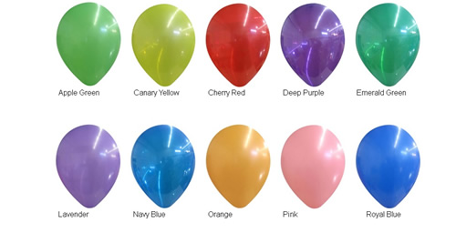 14" Decorator Balloon Colors