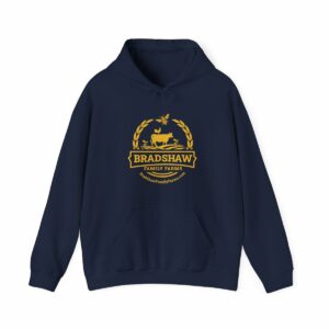Bradshaw family farms logo on hoodie