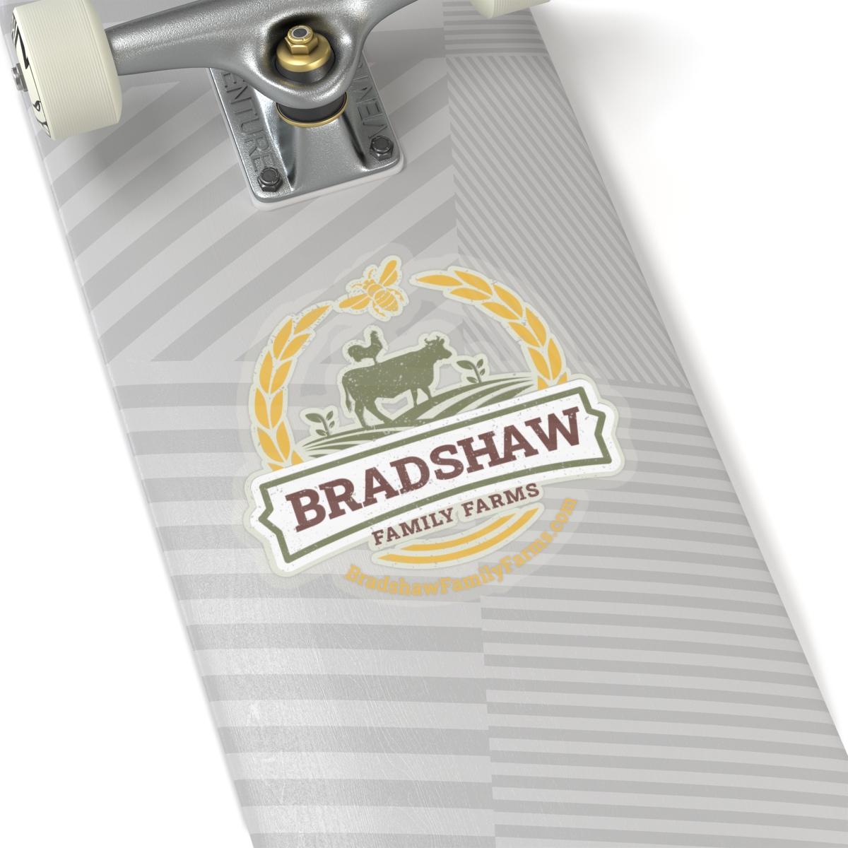 Promotional farming decal for asheville company