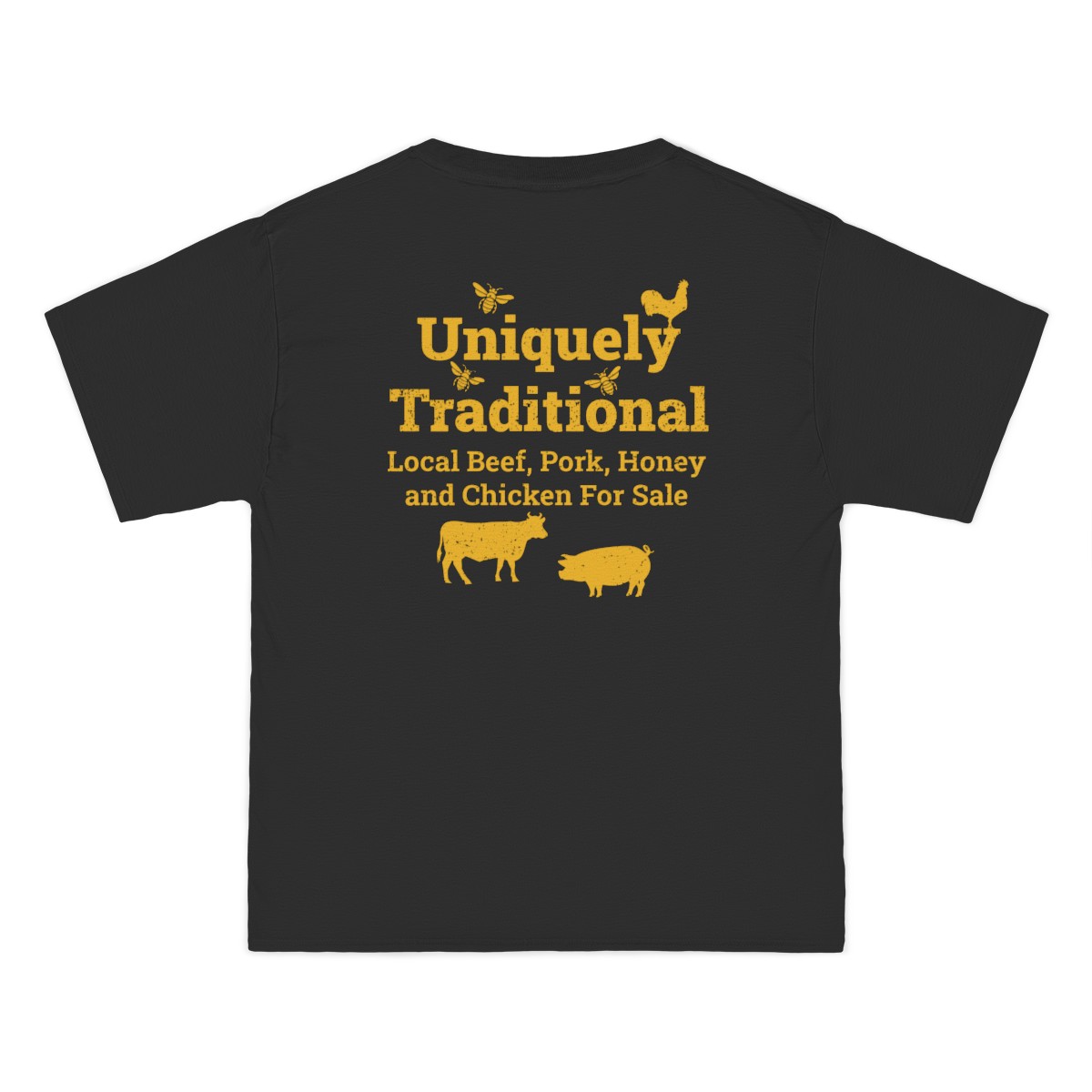 Bradshaw family farms logo on t-shirt