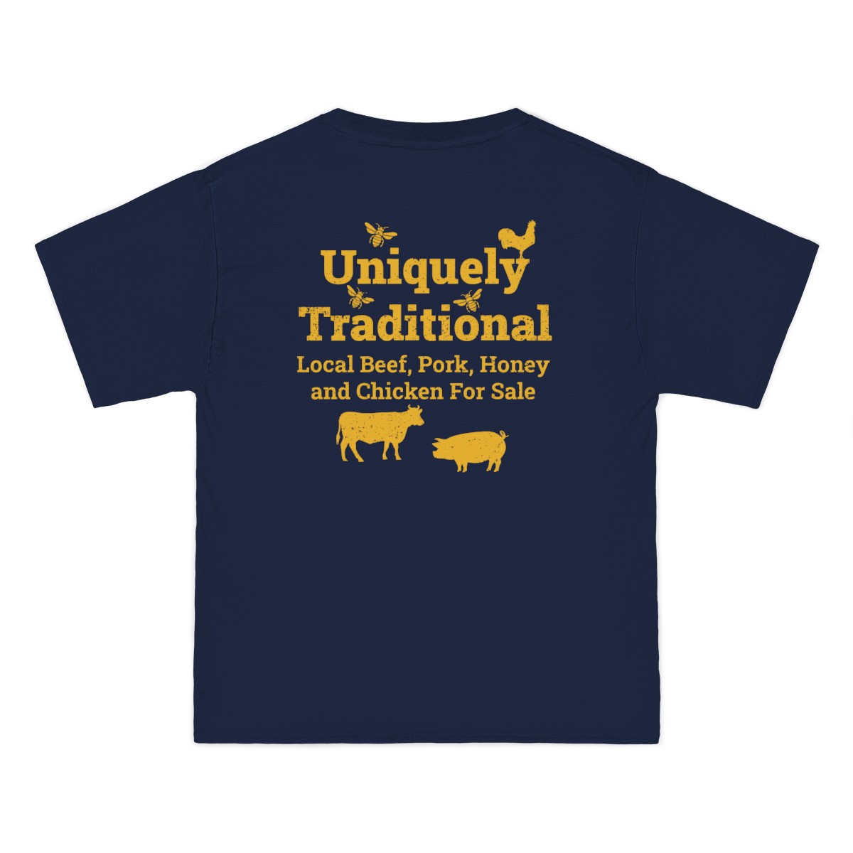 Bradshaw family farms logo on t-shirt