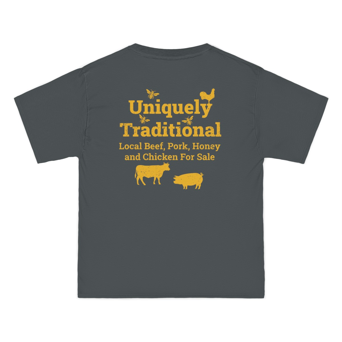 Bradshaw family farms logo on t-shirt