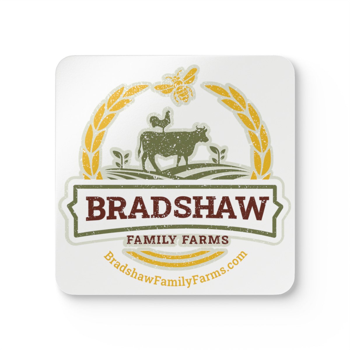 Promotional coaster for Farm in Asheville